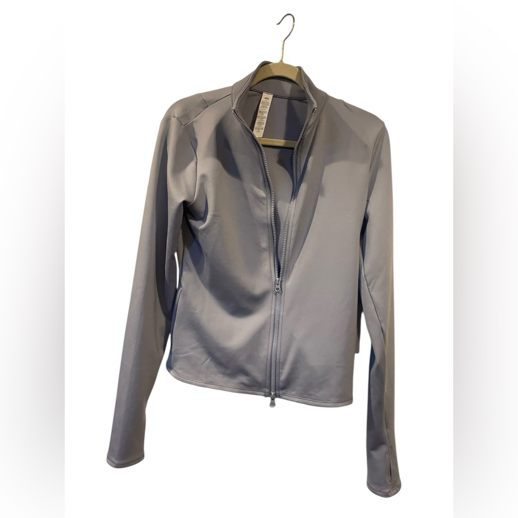 Nwt Alo Yoga Winter Warm Up Radiant Full Zip Jacket Winter Frost Size L